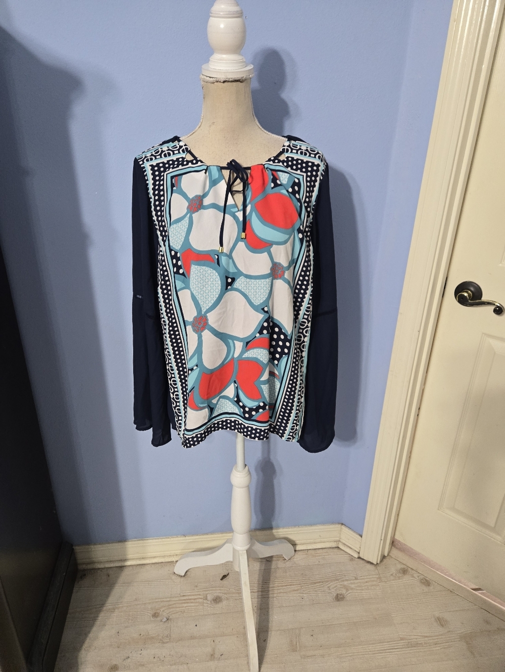 Kaari Blue Xlarge Womens Blouse